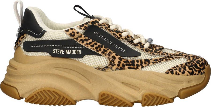STEVE MADDEN PossessionL-E Leopard Beige Mesh Lage sneakers Dames - Foto 2