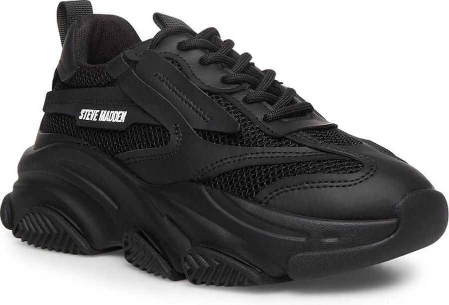 Steve Madden Possession-E Sneaker Dames Casual Schoenen Zwart - Foto 2