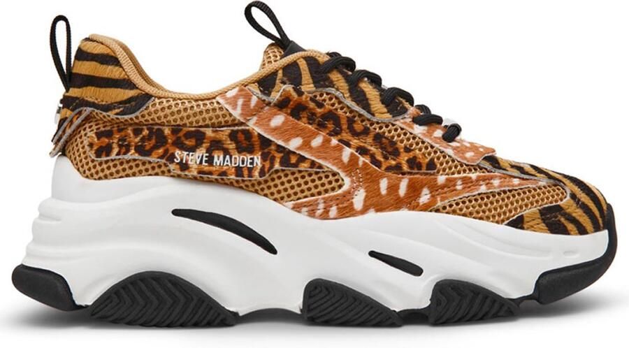 STEVE MADDEN Sneakers laag 'Possessionl-E' sand pueblo zwart wit