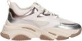 Steve Madden Progressive chunky leren sneakers wit brons zilver - Goud