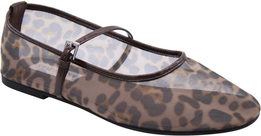 Steve Madden Ethora-L suède sneakers met panterprint beige lila - Foto 2