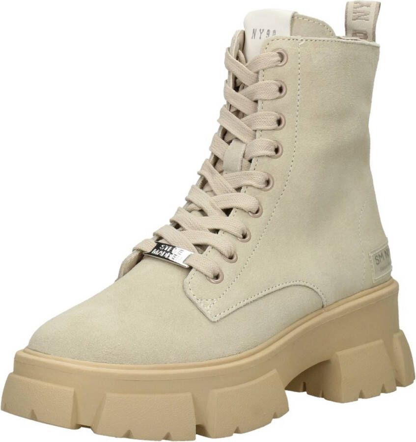 Steve Madden Chunky Sole Leren Laarzen Beige Dames - Foto 3