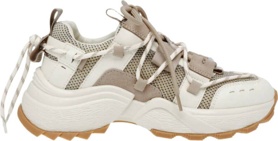 Steve Madden Tazmania chunky leren sneakers wit grijs