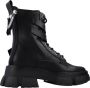 STEVE MADDEN Traction Zwart Leerlook Veterboots Dames - Thumbnail 1