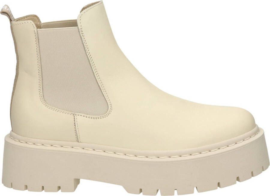 Steve Madden Veerly Boots Bone Suède en Leren Enkellaarzen Beige Dames