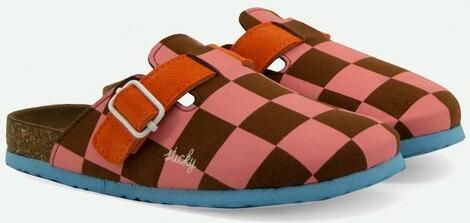 Sticky Lemon clogs farmhouse flower pink + willow brown