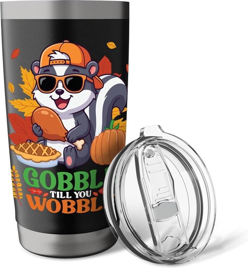Stinkdier Thanksgiving herfst seizoen dubbelwandige thermobeker