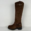 Stoere hoge laarzen met gespjes bruin - Bruin