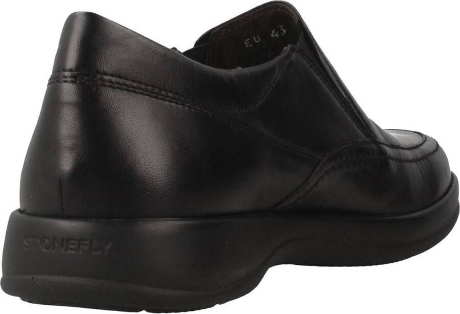 Stonefly Zwarte leren loafers met BLUSOFT-systeem