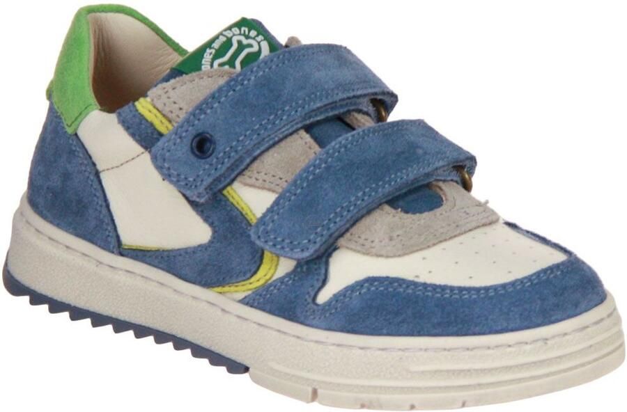 Stones and Bones Party Velcroschoen Blauw-Offwhite