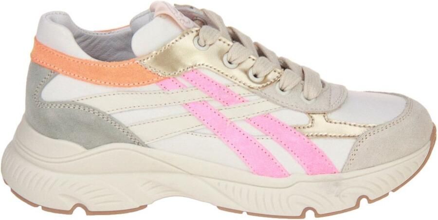 Stones and Bones Pokes Sneaker Offwhite Coral Fluo
