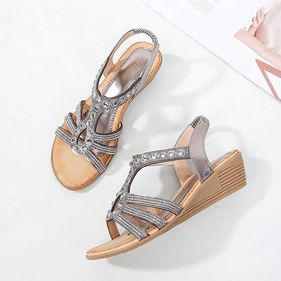 Store_8 Comfortabele Boheemse platform Dames zomer wig sandalen