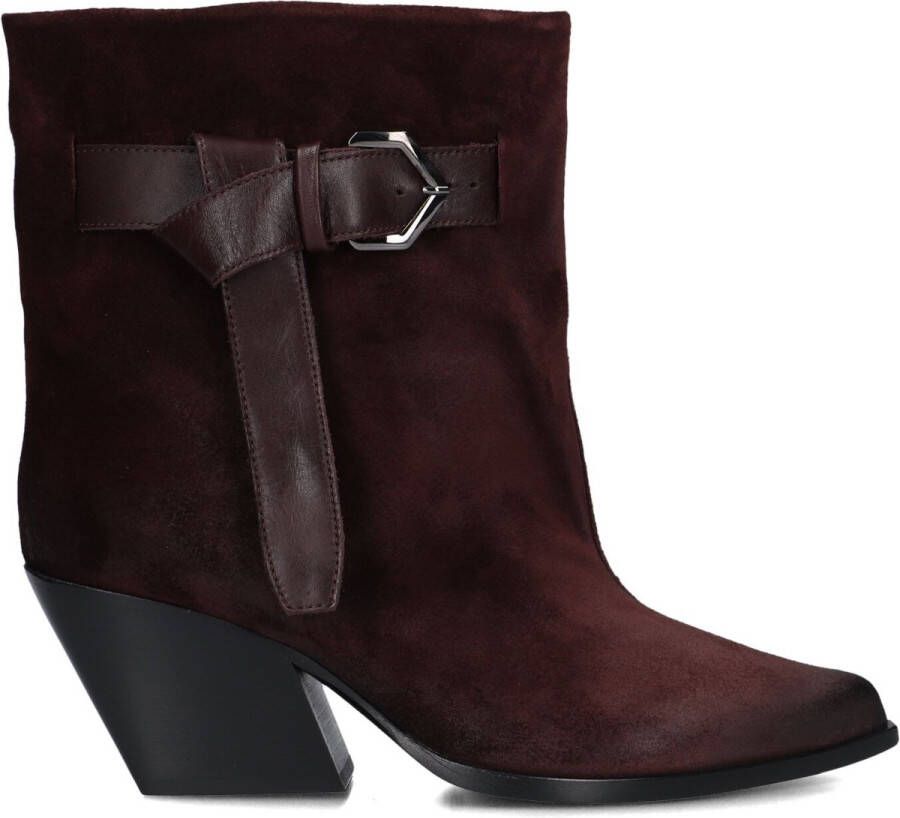 STRATEGIA Enkellaarsjes Dames E-4494 Maat: 37 Materiaal: Suède Kleur: Rood