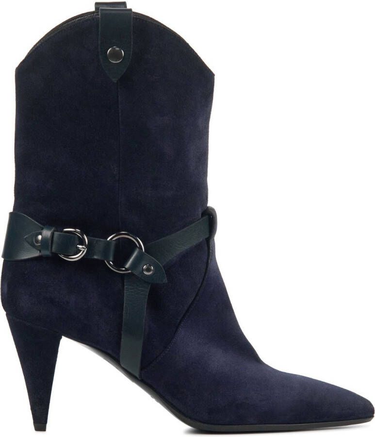 STRATEGIA Enkellaarsjes Dames A5301 Maat: 36 Materiaal: Suède Kleur: Blauw