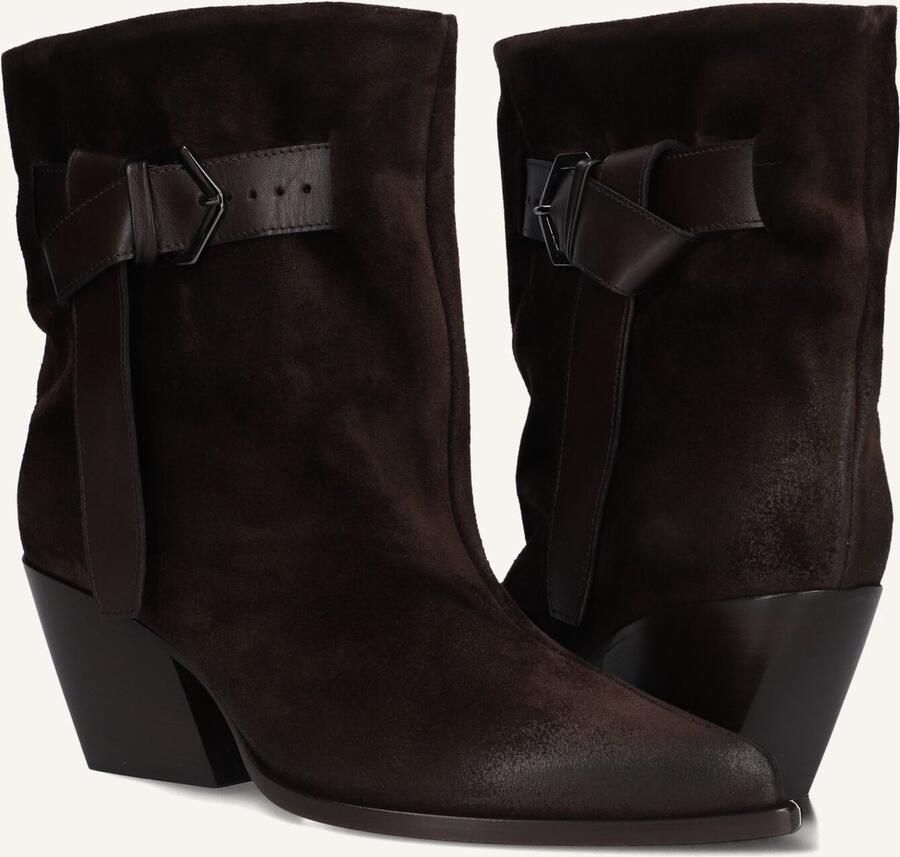 STRATEGIA Enkellaarsjes Dames E-4494 Maat: 39 Materiaal: Suède Kleur: Bruin - Foto 3