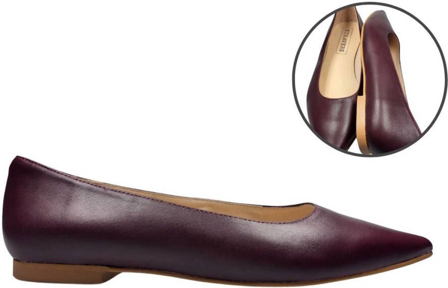 Stravers Grote Maten Schoenen Stravers Ballerina Spits Bordeaux Rood Dames Grote Maten Ballerina's