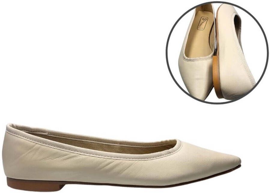 Stravers Grote Maten Schoenen Stravers Ballerina Spits Room Wit Dames Grote Maten Ballerina's
