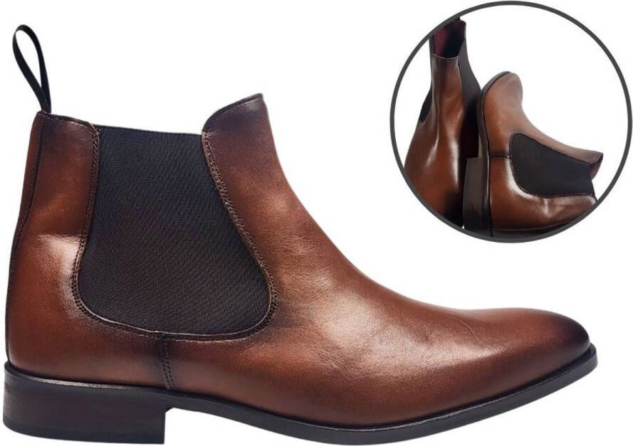 Stravers Grote Maten Schoenen Stravers Bruin Leren Chelsea Boots Heren Grote Maten Nette Enkellaarzen