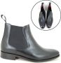 Stravers Grote Maten Schoenen Stravers Enkellaarsjes Heren Zwart Grote Maten Nette Chelsea Boots - Thumbnail 1