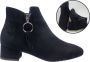 Stravers Grote Maten Schoenen Stravers Enkellaarsjes met Lage Hak Zwart Grote Maten Korte Laarsjes - Thumbnail 2