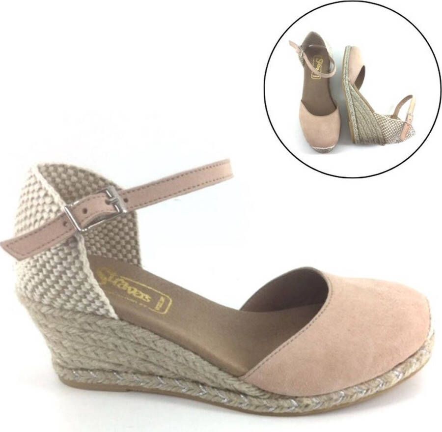 Stravers Grote Maten Schoenen Stravers Espadrilles Nude Grote Dames Maten Sleehakken