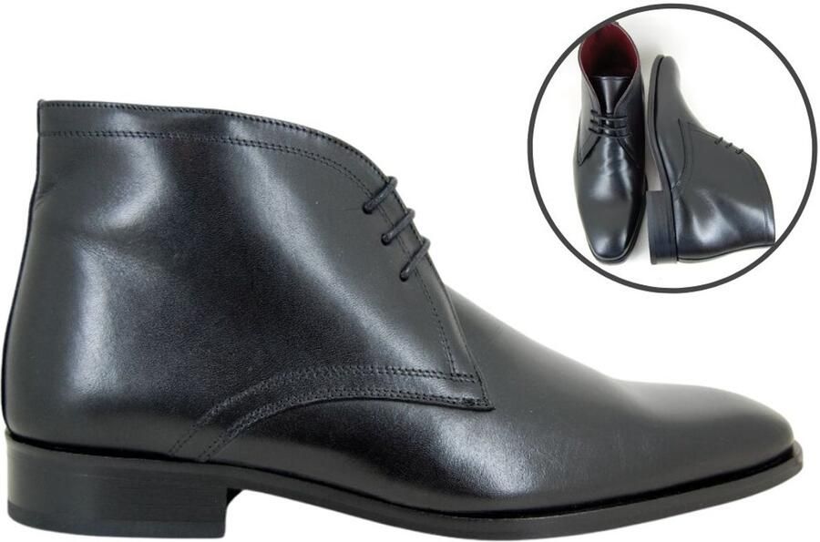 Stravers Grote Maten Schoenen Stravers Halfhoge Herenschoenen Zwart Grote Maten Stijlvolle Halfhoge Veterschoenen