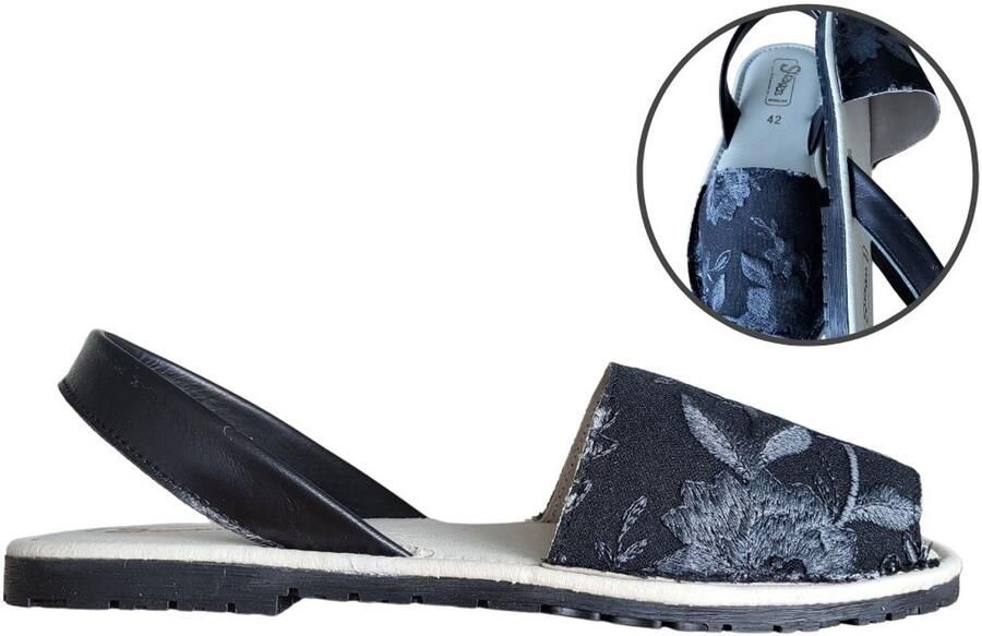 Stravers Grote Maten Schoenen Stravers Menorquinas Geweven Bloemmotief Spaanse Sandalen Dames Grote Maten