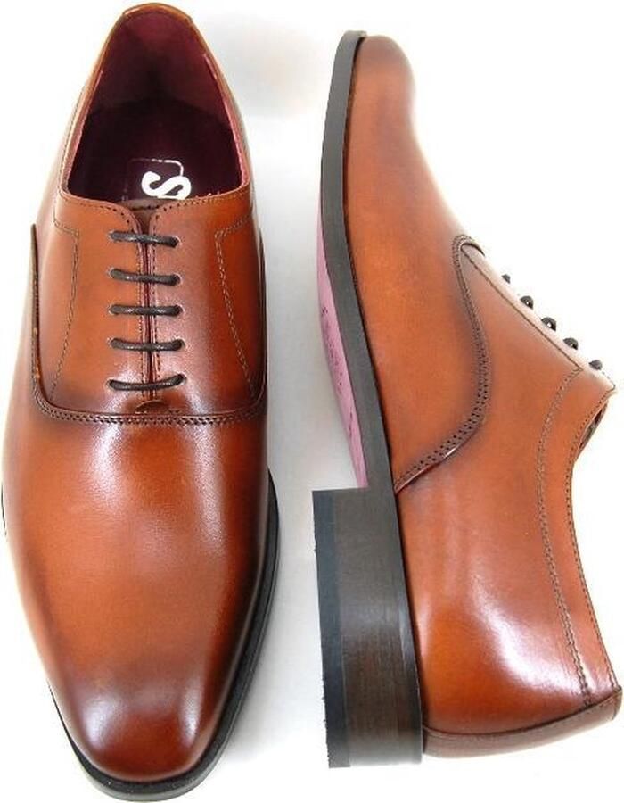 Stravers Grote Maten Schoenen Stravers Nette Herenschoenen Bruin Grote Maten Veterschoenen - Foto 3