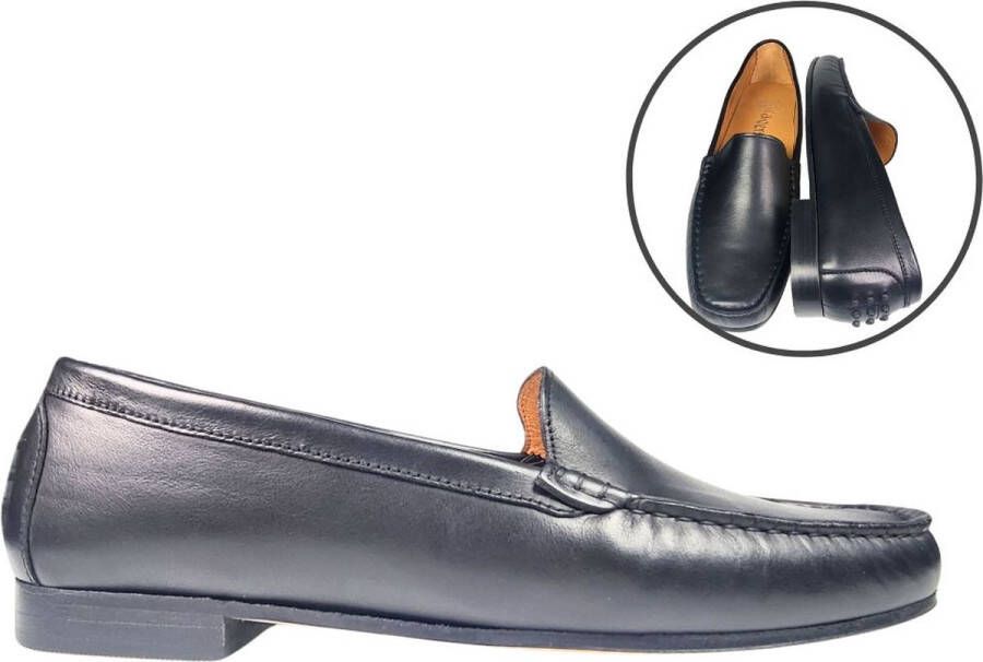 Stravers Grote Maten Schoenen Stravers Luxe Mocassins Leren Zool Zwart Dames Grote Maten Instappers