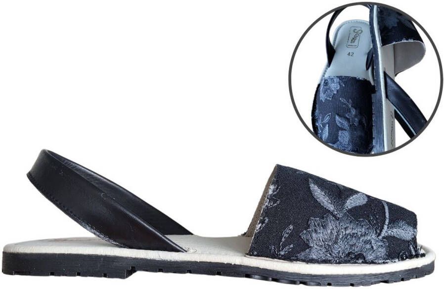 Stravers Grote Maten Schoenen Stravers Menorquinas Geweven Bloemmotief Spaanse Sandalen Dames Grote Maten