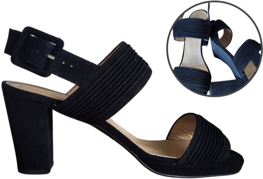 Stravers Grote Maten Schoenen Stravers Sandalen met Plateauzool en Hak Zwart Hakken Grote Maten