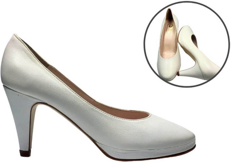 Stravers Grote Maten Schoenen Stravers Witte Pumps Leer Trouwschoenen. Stijlvolle Hoge Hakken Grote Maten