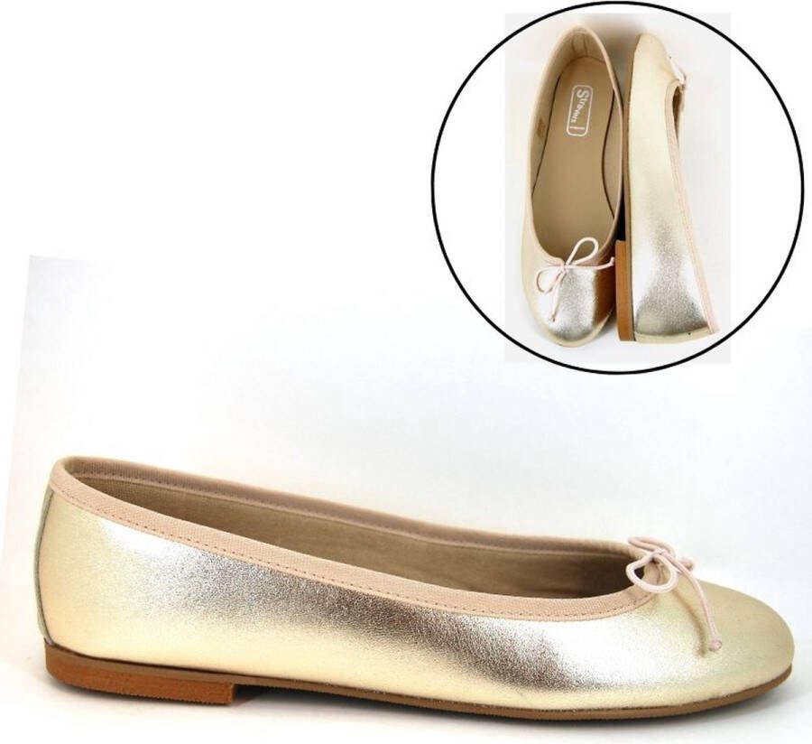 Vulgariteit Draai vast Bezit Stravers Grote Maten Schoenen Stravers Zachte Leren Ballerina Schoenen  Dames Grote Maten Champagne Goud Flatjes - Schoenen.nl