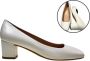 Stravers Kleine Maten Schoenen Stravers Beige Pumps Lage Hak wit - Thumbnail 2