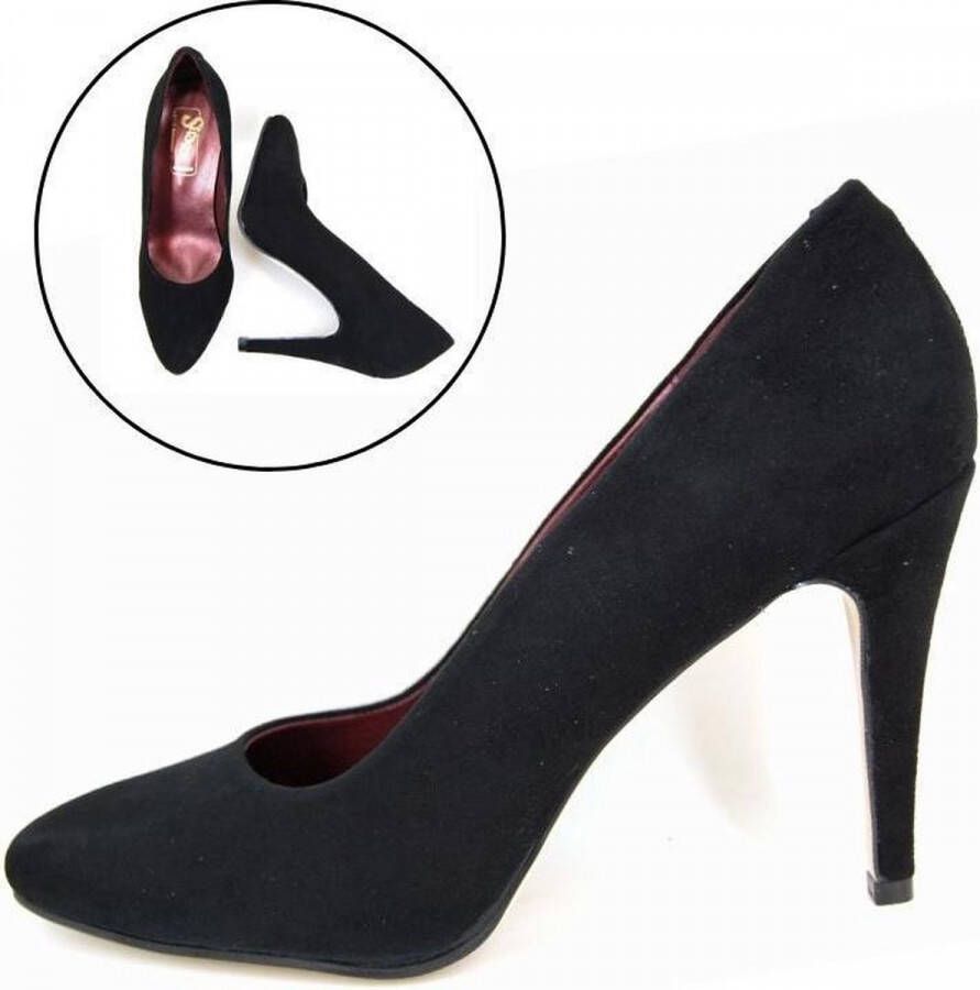 Stravers Kleine Maten Schoenen Stravers Stiletto Hakken Chic Zwart Suede. Kleine Maten Pumps Hoge Hak