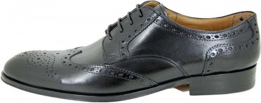 Stravers Kleine Maten Schoenen Stravers Brogue Herenschoen zwart. Nette Zakelijke Schoenen Kleine Maten