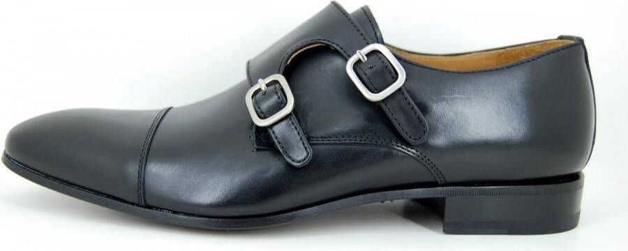 Stravers Kleine Maten Schoenen Stravers Herenschoenen met Gesp zwart Monk Straps Kleine Maten