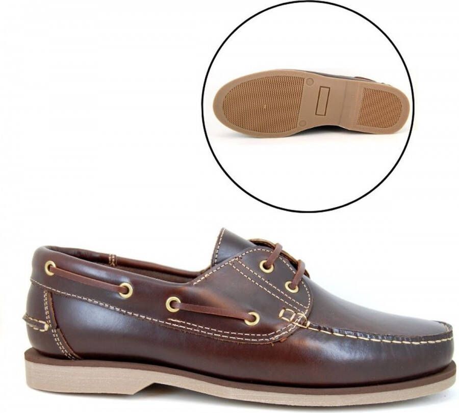 Stravers Kleine Maten Schoenen Stravers -Bootschoenen met Anti-Slip Zool Bruin Kleine Maten Heren Bootschoenen