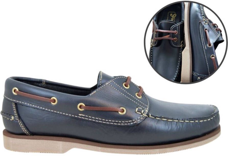 Stravers Kleine Maten Schoenen Stravers -Bootschoenen met Anti-Slip Zool Blauw Kleine Maten Heren Zeilschoenen