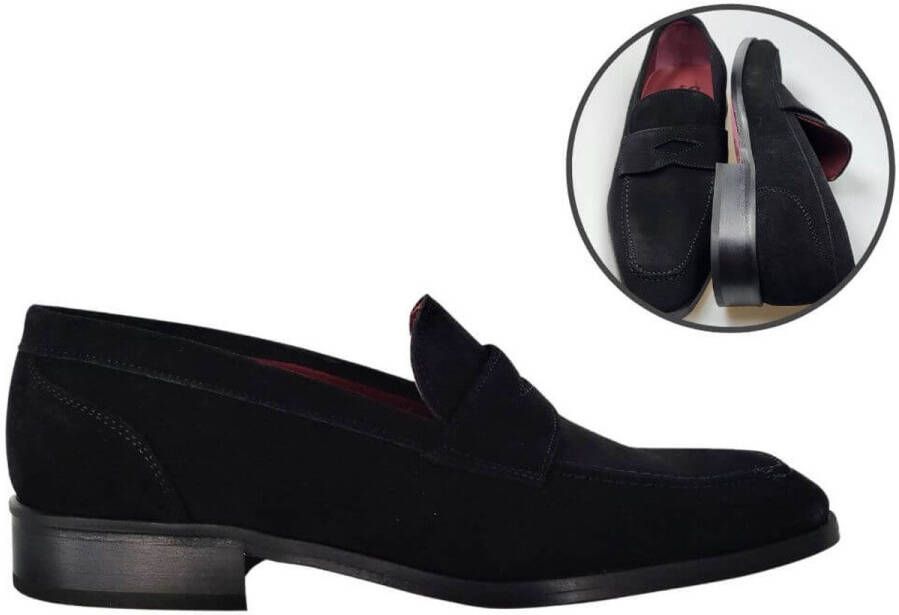 Stravers Kleine Maten Schoenen Stravers Herenschoenen Stijlvolle Instappers Suede Zwart Kleine Maten Instappers Heren