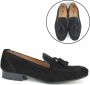 Stravers Kleine Maten Schoenen Stravers Instappers met Kwastjes Heren Kleine Maten Tassel Loafers Zwart - Thumbnail 1