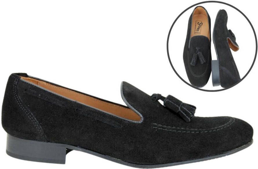 Stravers Kleine Maten Schoenen Stravers Instappers met Kwastjes Heren Kleine Maten Tassel Loafers Zwart