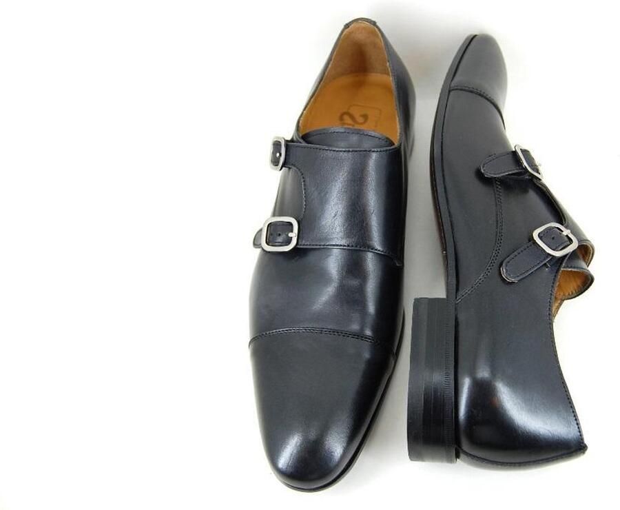 Stravers Kleine Maten Schoenen Stravers Herenschoenen met Gesp zwart Monk Straps Kleine Maten - Foto 4