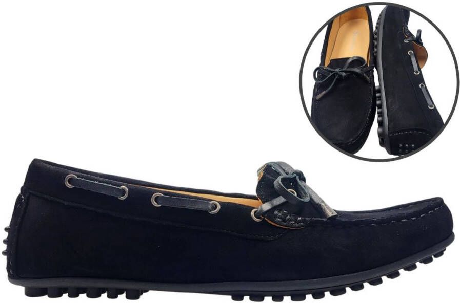 Stravers Kleine Maten Schoenen Stravers Luxe Mocassins Dames Kleine Maten Zwart Suede Instappers