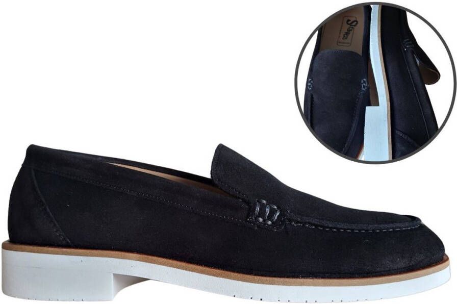 Stravers Kleine Maten Schoenen Stravers Sportieve Loafers Suede Zwart Kleine Maten Instappers Heren