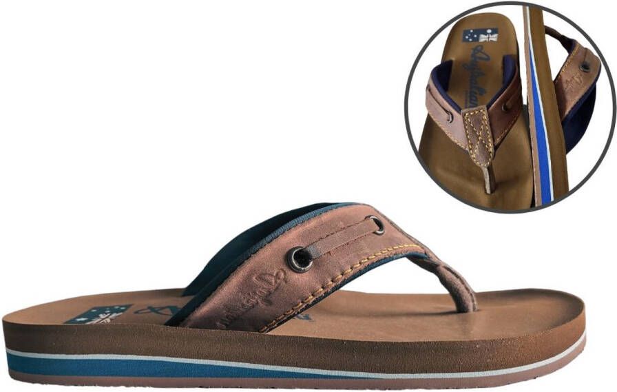 Stravers Kleine Maten Schoenen Stravers Teenslippers Heren Kleine Maten Slippers Bruin