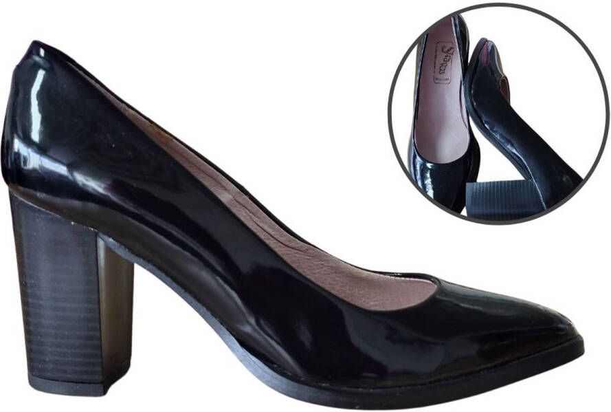 Stravers Kleine Maten Schoenen Stravers Zwarte Lakleren Pumps Puntige Neus Kleine Maten Hoge Hakken