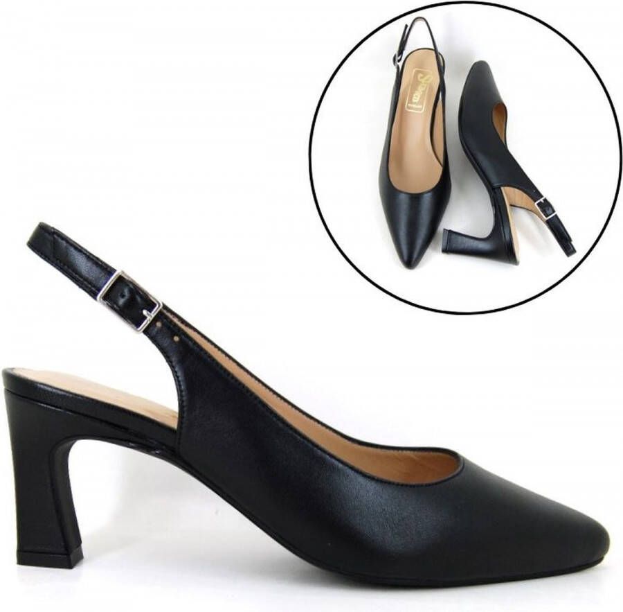 Stravers Kleine Maten Schoenen Stravers Zwarte Slingback Pumps Kleine Maten Slingback Hakken