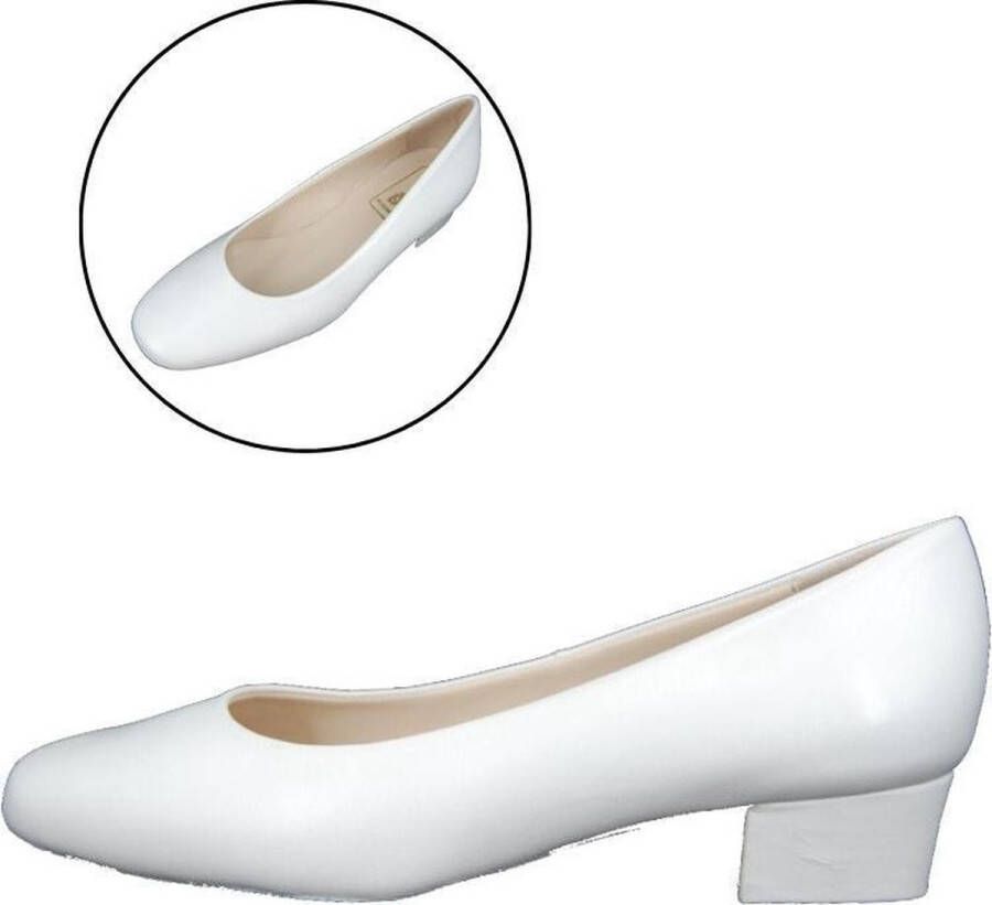 Stravers Kleine Maten Schoenen Stravers Witte Pumps met Lage Hak Dames Kleine Maten Trouwschoenen - Foto 1