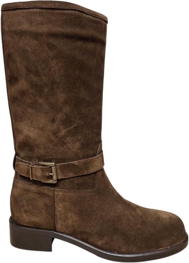 Studio Aria TW701 Crosta Mustang Lange Laarzen Bruin Suede Dames Bruin